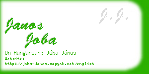 janos joba business card